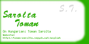 sarolta toman business card